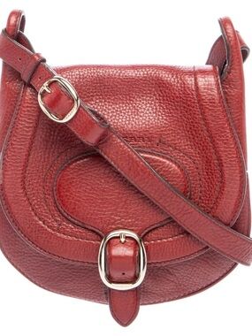 Burberry Exploded Check Messenger Bag Conditioned Leather Saddle crossbody.